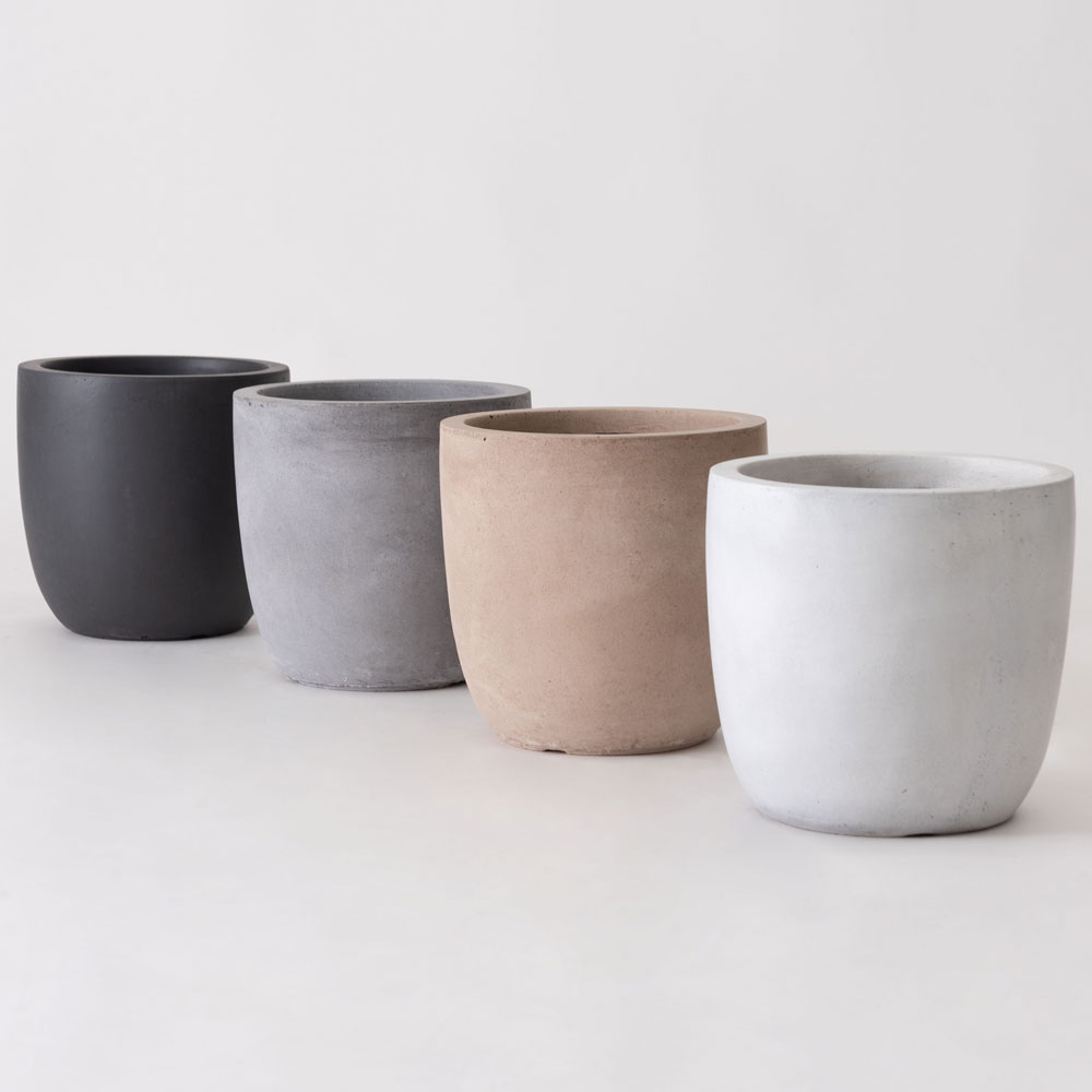 プランター・幅28cm×奥行28cm×高さ27.5cm(ベージュ/ブラック/グレー/ホワイト/小) グリーンベース プランター 植物 植木鉢 ニュアンスカラー マット くすみカラー 植え込みのサムネイル