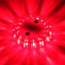 耐荷重対応充電式LED警告灯/発円灯・赤発光・9パターン発光(マグネット・充電器付)警告灯 点滅灯 作業灯 注意灯 充電式 耐荷重 マグネット付警告灯