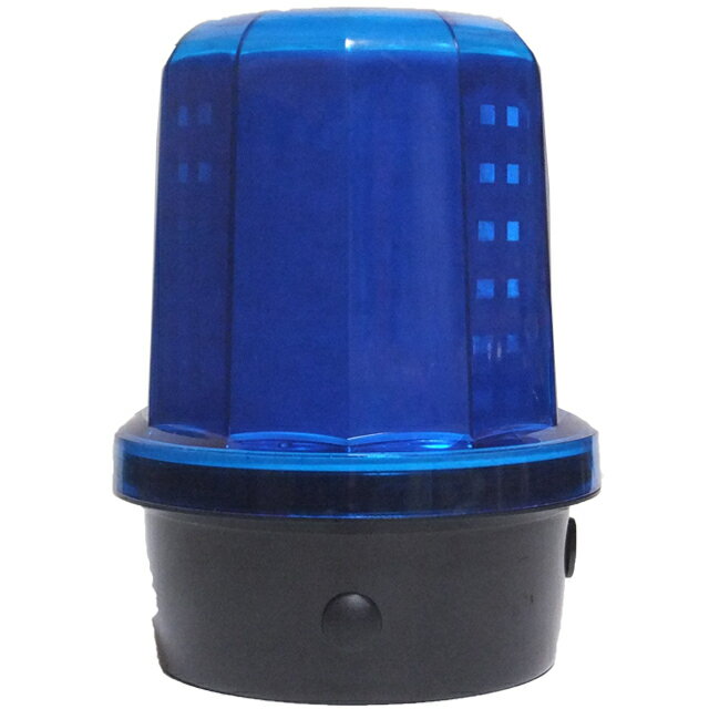 充電式LEDフラッシュ警告灯/点滅灯 青発光 4パターン発光（マグネット AC100V用充電器付）