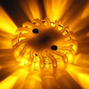 耐荷重対応充電式LED警告灯/発円灯・黄発光・9パターン発光(マグネット・充電器付)
