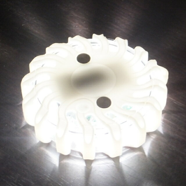 耐荷重対応充電式LED警告灯/発円灯・白発光・9パターン発光（マグネット・充電器付）