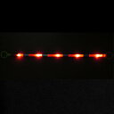 ソーラーLEDコーンバー・赤点滅/銀再帰反射シート(2.0m・先端蛍光黄)