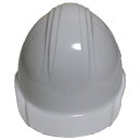 一般作業/工事用ヘルメット ホワイト BS-1P（ABS樹脂 内装一式/ワンタッチあご紐/ライナー付）