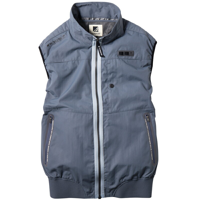 空調ベスト・ディープグレー・ナイロン100%・M-4L（ファン2個+ケーブル1本+取扱説明書付属/アイズフロンティア）