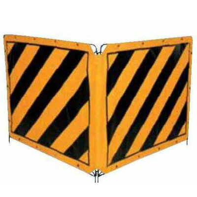 マンホール屏風・2面式（ターポリン製） 屏風 マンホール屏風 安全柵 柵 バリケード 囲い