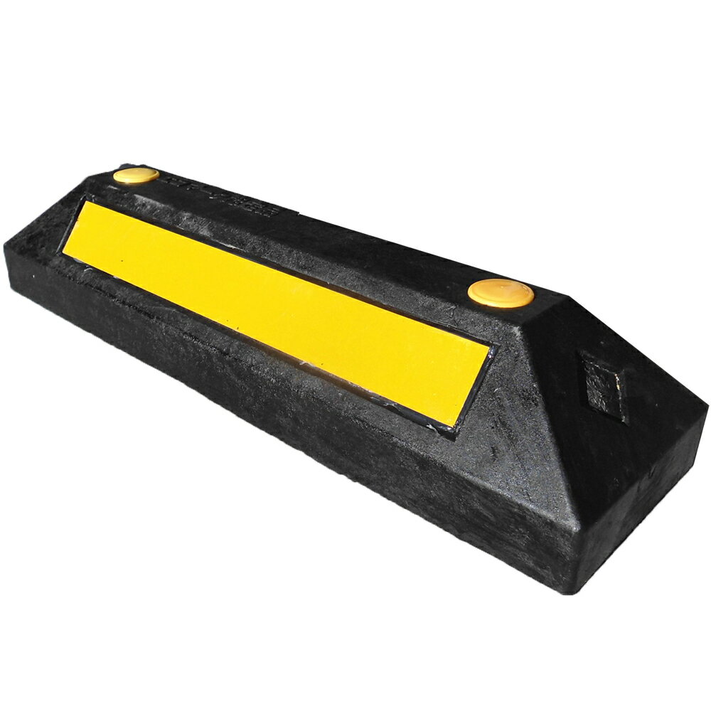 カーストッパー・幅500mm×高さ140mm×奥行100mm（反射シート付/専用アンカー付属・リサイクル商品） 車..