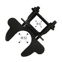 ドアラッチ金具・φ32(ブラック)
