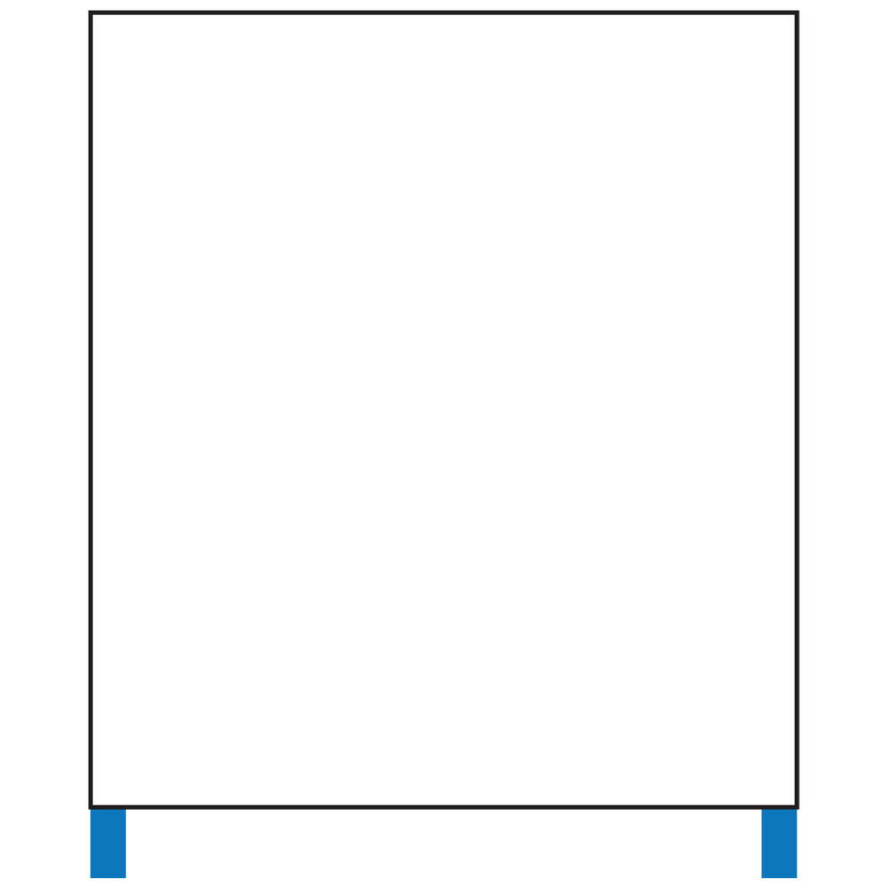 無地工事看板・800×900（無反射・自立式枠付）