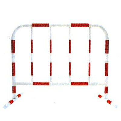 カラーパイプバリケードミニ・900mm×1000mm（白・赤反射）