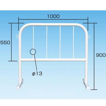 カラーパイプバリケードミニ・900mm×1000mm（白色）