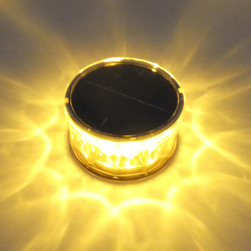 ソーラーLED警告灯・黄発光・5パターン発光（強力マグネット付）