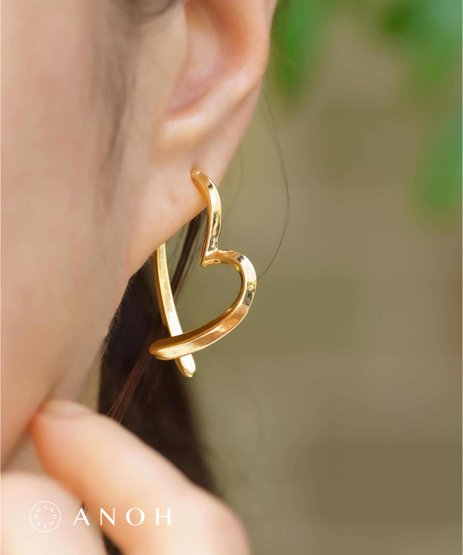 【クーポン使える！】ハートフープピアス【レディース アクセサリー イヤリング ピアス シルバー ゴールド ハート プチプラ】（両耳用）