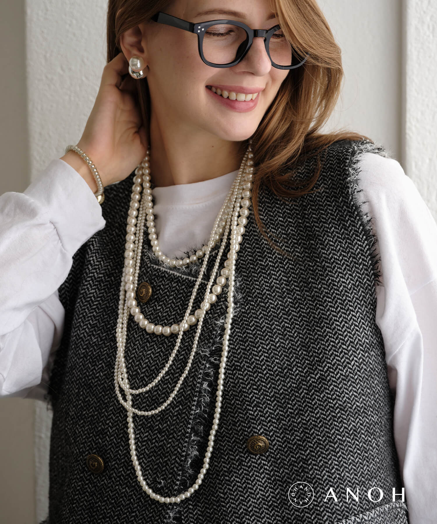 パールレイヤードロングネックレス/レディース アクセサリー ネックレス パールネックレス ゴールド おしゃれ 大人かわいい 大ぶり 20代 30代 40代 50代 60代 フォーマルのサムネイル