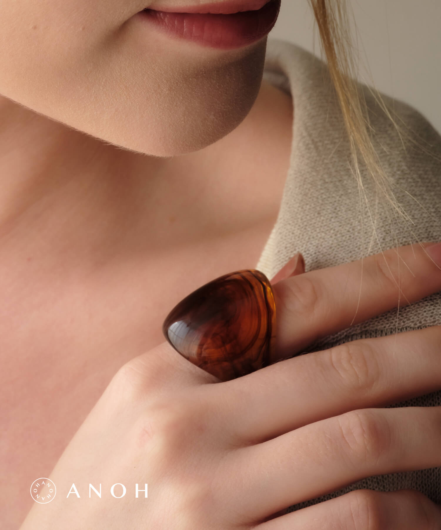 【フォーマルママ☆アクセサリー】マーブルボリュームリング/レディース アクセサリー 指輪 リング おしゃれ カジュアル きれいめ 大ぶり ボリュームのサムネイル