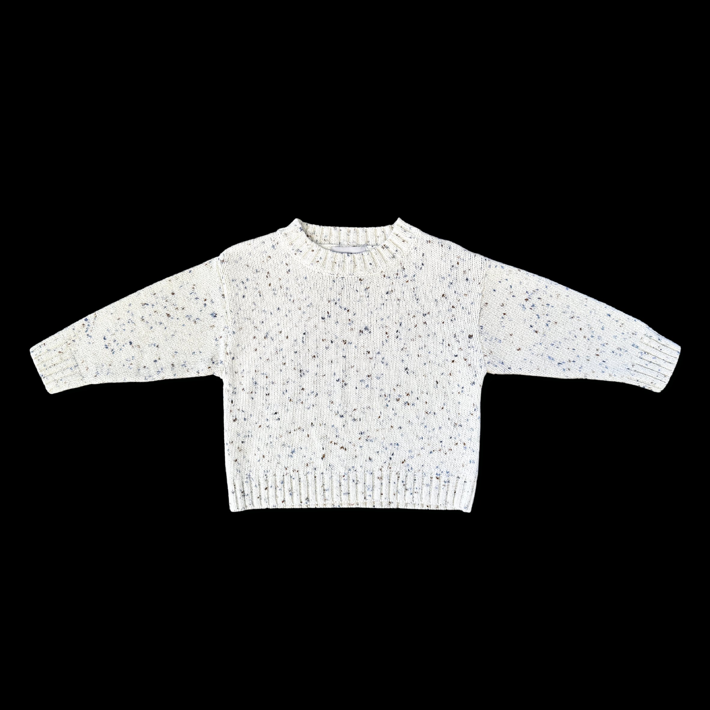 【GROWN】Organic Funfetti Knit Pull Over - Surf [GROWN] (26W)（000 (0-3m)/00 (3-6m)/0 (6-12m)/1 (12-18m)/2 (18-24m)/3 (2-3y)/4 (3-4y)/5 (4-5y)/6 (5-6y)/7 (6-7y)）（グロウン）【正規取扱店】