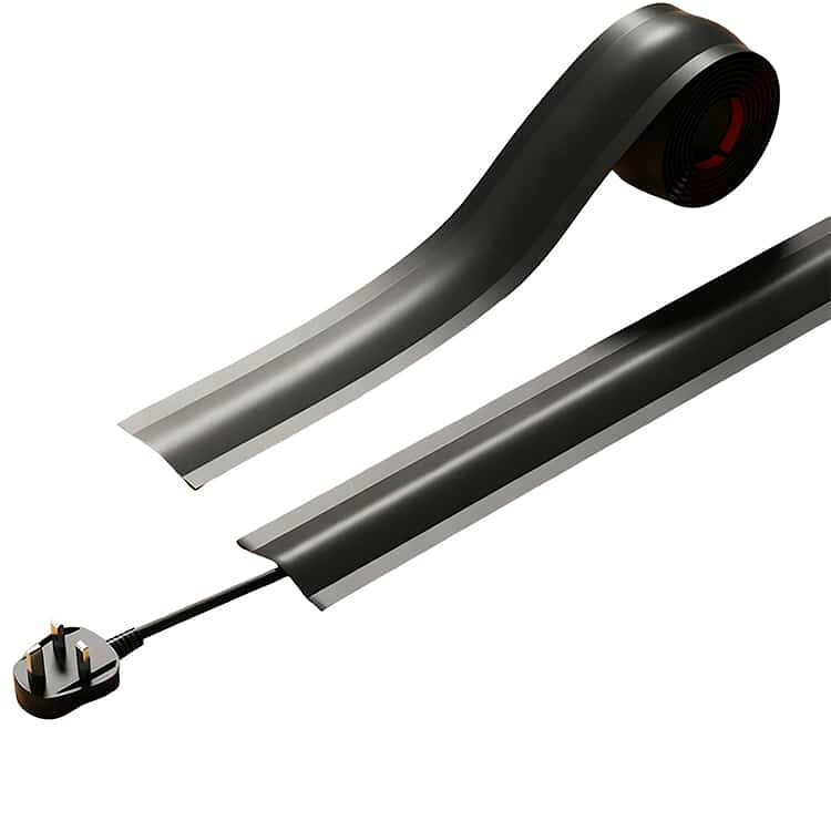 ANOMALYのケーブルカバー 配線モール 床配線用 ケーブルカバー 配線カバー 送料無料 幅38mm コード隠し lanケーブル ケーブルプロテクター ケーブルカバー 床用モール 幅55mm 配線 収納 8m 10m 床 室内 ケーブルモール 自宅 オフィス｜アングル3