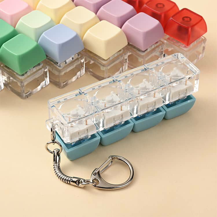 かわいい キーホルダー 2個セット ミニ フィジェットトイ キーボード バッグチャー...