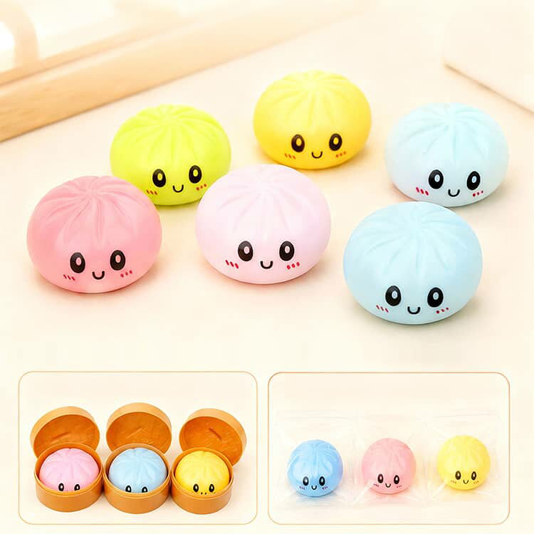 スクイーズ 中華まん 肉まん スクイーズ玩具 癒しグッズ 低反発 かわいい ぷにぷに まんじゅう 8個セット 子供 おもちゃ もちもち 握って遊ぶ 大人 ミニスクイーズ 柔らかい 包子 リラックスグッズ フィジェットトイ 指先遊び コンパクト プレゼント anomaly-10012366 ANOMALY サンプル画像3