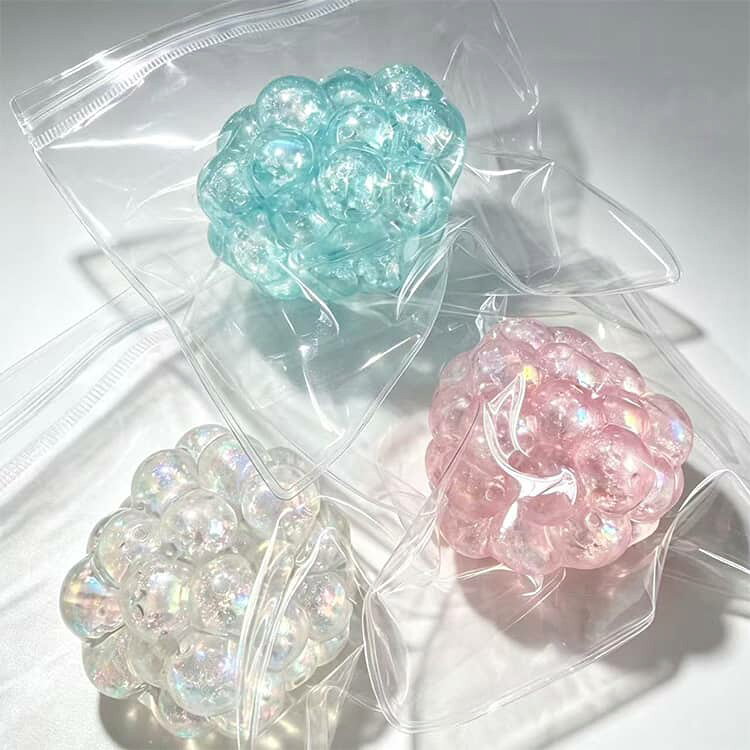 ボール ストレス解消 音が出る にぎにぎ ビーズ 2点セット かちゃかちゃ 2点セット おもちゃ スクイーズボール ぷにぷに 手触りが柔らかく ハンドメイドボール 伸縮性 握り心地 触感抜群 握る 景品 癒しアイテム おしゃれ 子供 大人 anomaly-10013056 ANOMALY サンプル画像3
