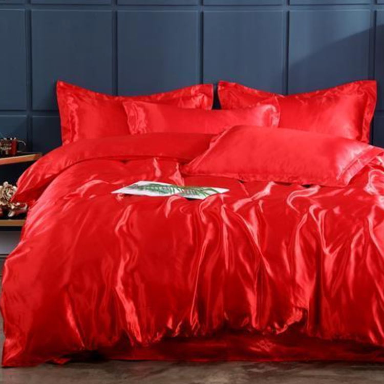 布団カバー 4点セット 接触冷感 シルク調 布...の紹介画像2