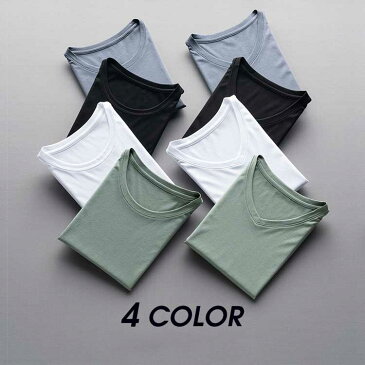 シルク Tシャツ メンズ 半袖 tシャツ 綿 シルク トップス Uネック Vネック メンズ 絹 コットン tシャツ 涼感 敏感肌 低刺激 快適 保湿 通気 抗菌 汗取り 吸汗 速乾 防臭 絹インナー メンズ シルク下着 シンプル 無地 シルクコットンTシャツ プレゼント 送料無料