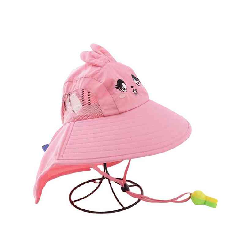 ビーチハット 日除け帽子 ネックカバー付き 紫外線対策 サーフハット サファリハット キッズ 向けサイズ 海 帽子 熱中症対策 プール サーフィン 海水浴 夏フェス 折りたたみ あご紐 日よけ