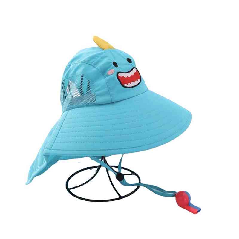 ビーチハット 日除け帽子 ネックカバー付き 紫外線対策 サーフハット サファリハット キッズ 向けサイズ 海 帽子 熱中症対策 プール サーフィン 海水浴 夏フェス 折りたたみ あご紐 日よけ