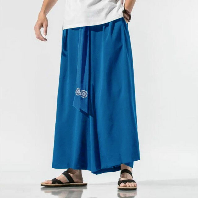 袴パンツ リネン ワイドパンツ メンズ スカー...の紹介画像3