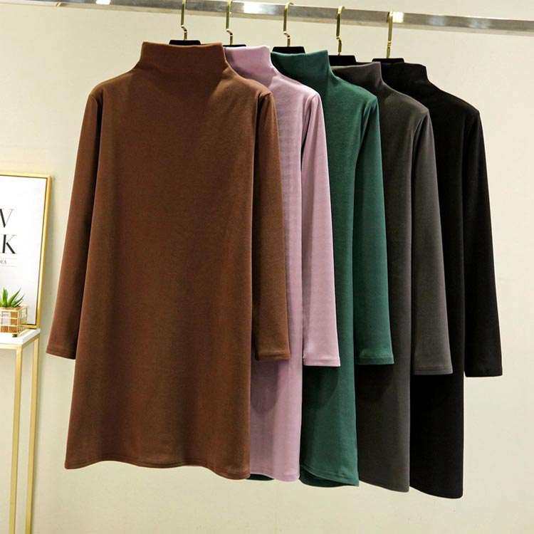 あったか Tシャツ レディース 長袖 冬 秋冬 ハイネック タートルネック 起毛 カットソー 両面起毛 チュニック ロング丈 あったかインナー 長袖 裏起毛 ロングT インナーシャツ 防寒 あったか 暖かい プルオーバー トップス インナー