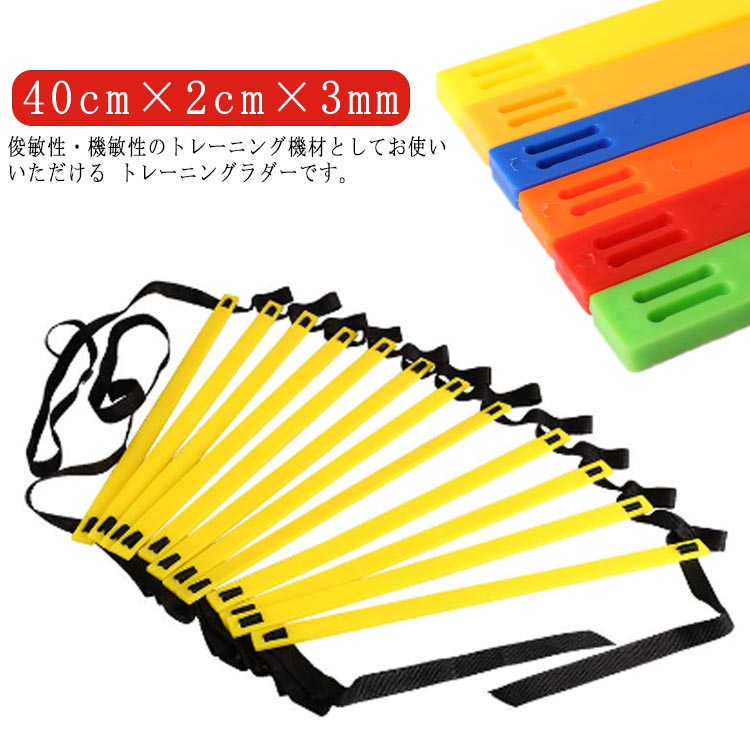 ラダートレーニング トレーニング用品 野球 陸上 室内 練習 器具 サッカー 専用収納袋付 プレート スポ..