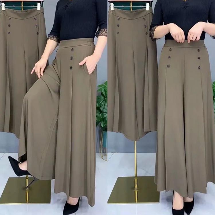 レディース パンツ ワイドパンツ 春 夏 ボトムス フレアパンツ 涼しい ガウチョパ...
