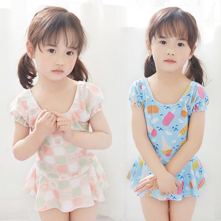 120 女の子 ピンク キッズ 送料無料 プール 保育園 110 水色 130 ワンピース 幼稚...