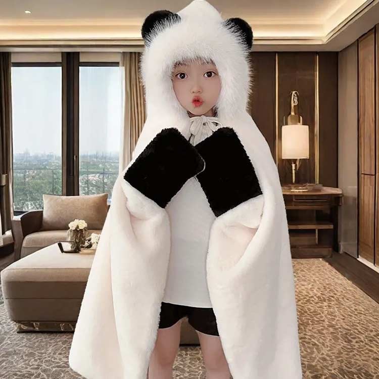 ふわふわ ルームウェア クマ耳 着る毛布 着るブランケット 保温 レディース 着る毛...