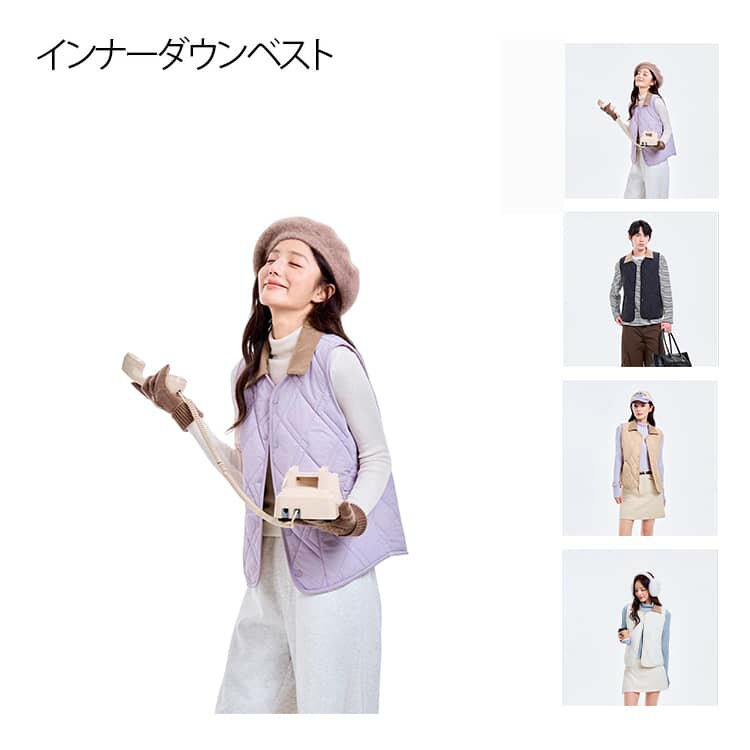 襟取り外し可能 ベスト インナーダウン 襟取り外し可能 レディース 軽量 あたたかい 防寒 ダウンベスト インナーダウン ママ キルティ..