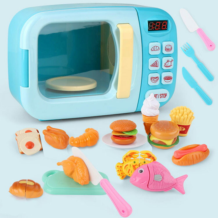 電子レンジおもちゃ 子供 キッチンプレイセット 13点セット 31点セット 知育玩具 ...