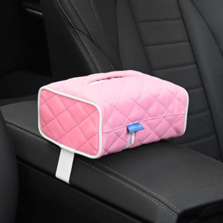 ティッシュカバー ホルダー 車載 車のティッシュ ティッシュホルダー PUレザーティッシュボックス 便利 車用品 ティッシュケース ティッシュボックス [3]