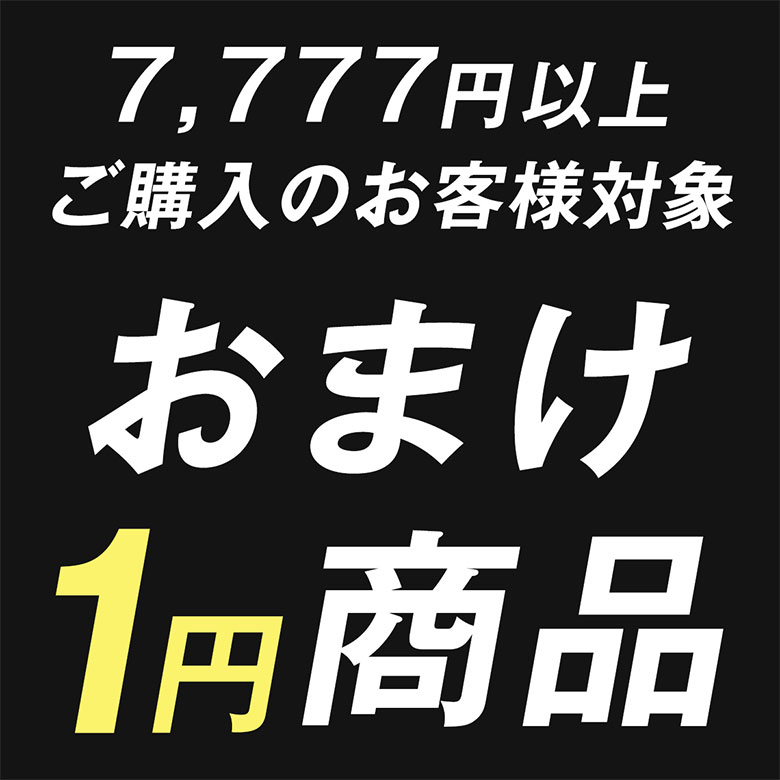 1円 おまけ 7,777円(税込)以上のご注文で、お1人様1点注文できます。「おまけ商品」のご購入は条件を満たすお客様のみご購入できます！ ※単品購入はできません