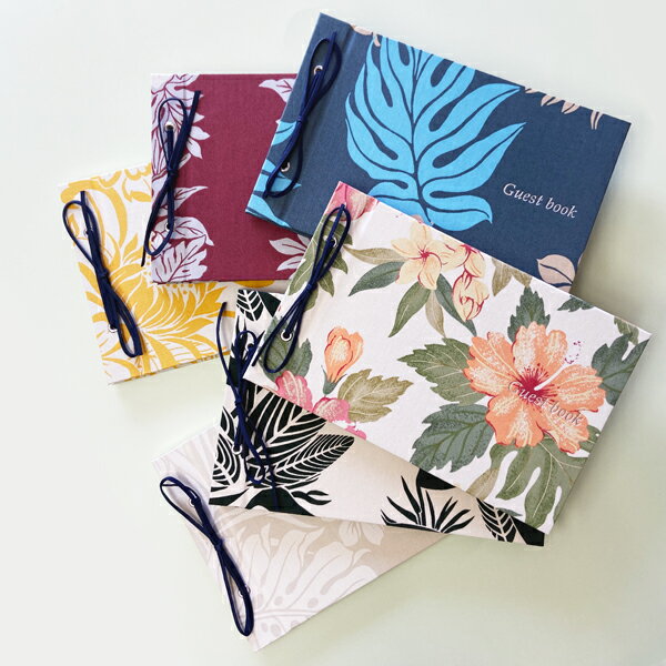 ゲストブック トロピカル リゾートウェディング ハワイアン 芳名帳 横書き
