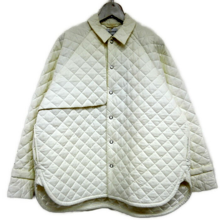 TANAKA タナカ 国内正規 PADDED SHORT TRENCH パデッドシャツジャケット 中綿 キルティングジャケット ST-121 ユニセックス 定価64680円 DUVET WHITE ホワイト 白 S 