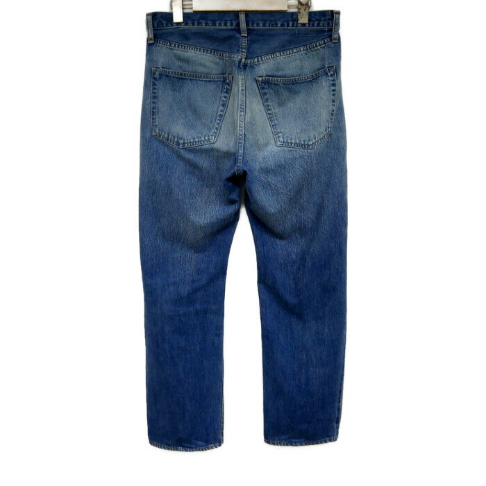UNUSED アンユーズド 国内正規 13oz ripped denim pants リップドデニムパンツ 5ポケット クラッシュ ニーホール セルビッジ UW1088 INDIGO インディゴブルー 青 2【中古】