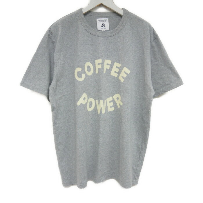 TACOMA FUJI RECORDS タコマフジ 国内正規 COFFEE POWER designed by Yunosuke IRON COFFEE プリントTシャツ GREY グレー XL