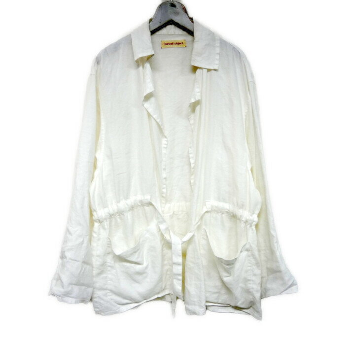 barbell object バーベルオブジェクト 国内正規 25SS work robe ワークローブ リネンシャツジャケット ..