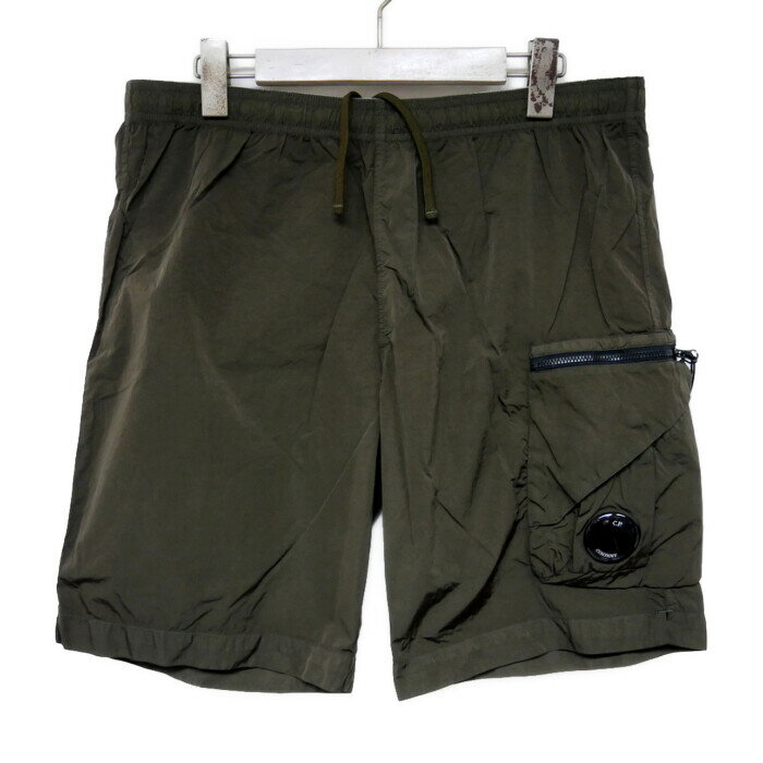 C.P. COMPANY CPカンパニー 国内正規 ECO-CHROME R UTILITY SWIM SHORTS エコクローム ユーティリティスイムショーツ イージーショーツ 14CMBW215A 定価31900円 IVY GREEN オリーブ 50【中古】