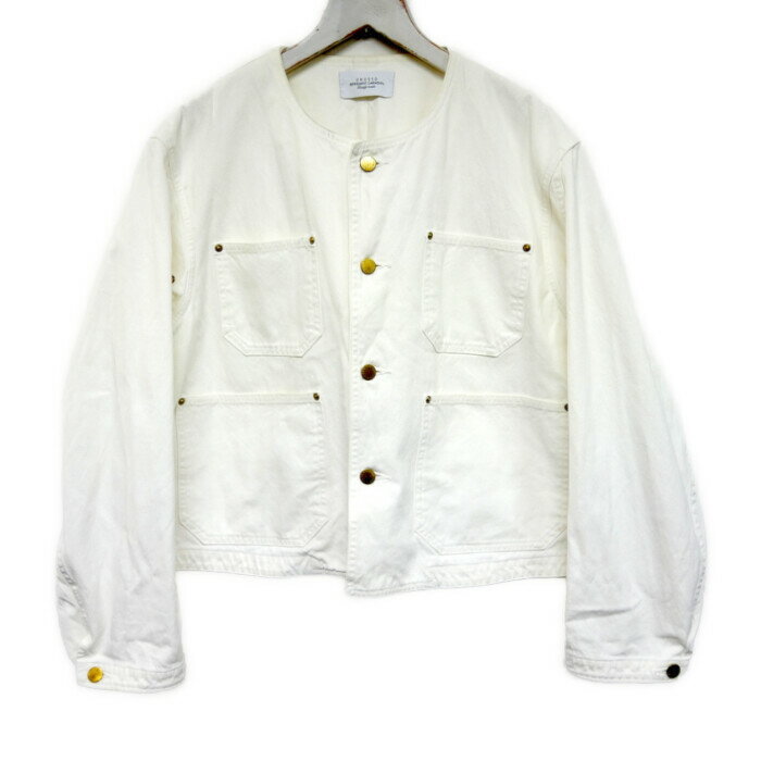 UNUSED アンユーズド 16AW 日本製 Collarless Coat BIGシルエット ウールノーカラーストラップコート US1214 00 ネイビー レディース アウター【中古】【UNUSED】 UNUSED - UNUSED アンユーズド 16AW 日本製 Collarless Coat BIG