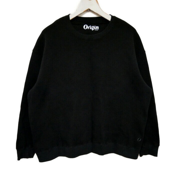 Origin Store Original オリジンストア 国内正規 Daily Thermal Sweat デイリーサーマルスウェット エルボーパッチ BLACK ブラック 黒 L