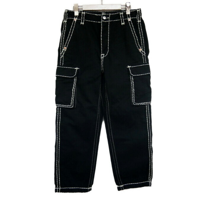 True Religion - Supreme×TRUE RELIGION トゥルーレリジョン 国内正規 21AW 21FW Denim Cargo Pant Denim デニムカーゴパンツ Black ブラック 黒 30【中古】