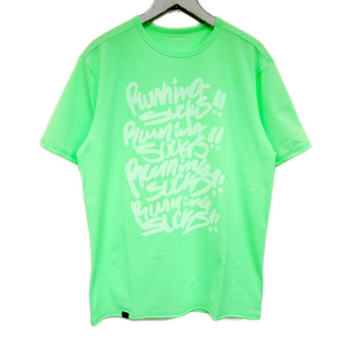 Answer4 アンサーフォー 国内正規 Running Sucks! 01 Tshirt プリントTシャツ Primeflex Green ライトグリーン XL