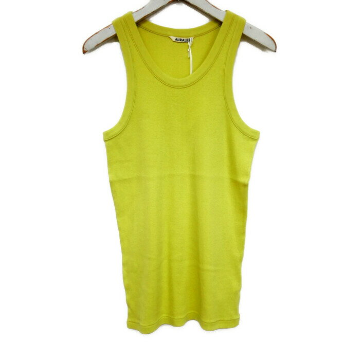 AURALEE オーラリー 国内正規 26SS ORGANIC SOFT RIB TANK オーガニックコットン ソフトリブタンクトップ A26ST02OT DUSTY YELLOW ダスティイエロー 黄 3
