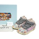 GALLERY DEPT×LANVIN ギャラリーデプト ランバン 国内正規 CURB SNEAKERS カーブスニーカー ペイント加工 ペンキ加工 FM-SKRK11-DRGD-P22 定価192500円 PALE PINK MULTICOLOR ピンク マルチ 41 26 26.5【中古】(4)
