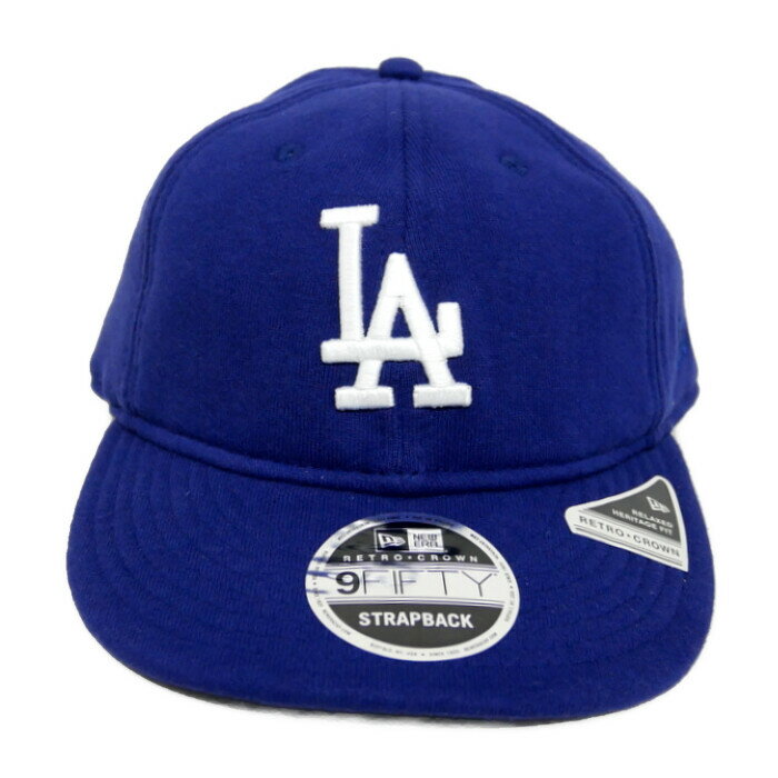 NEW ERA×BEAMS JAPAN with LOOPWHEELER ニューエラ ビームス ループウィラー 国内正規 25AW RETRO CROWN 950 RC 9FIFTY Los Angeles Dodgers ストラップバックキャップ スウェット LA ROYAL ブルー 青 FREE【中古】